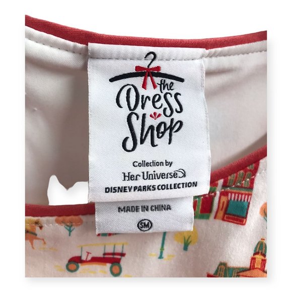 The Dress Shop Dress Wmns Sz S Main Street USA Print Sleeveless Her Universe - Picture 3 of 4